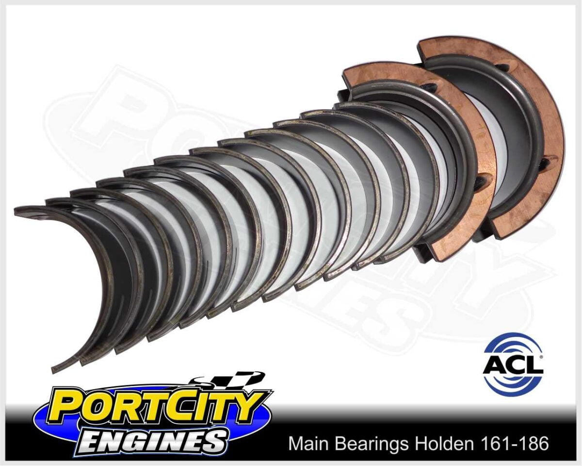 7M2384 ACL Main Bearing set for Holden 6 cylinder 149 161 173 179 186 Red motors