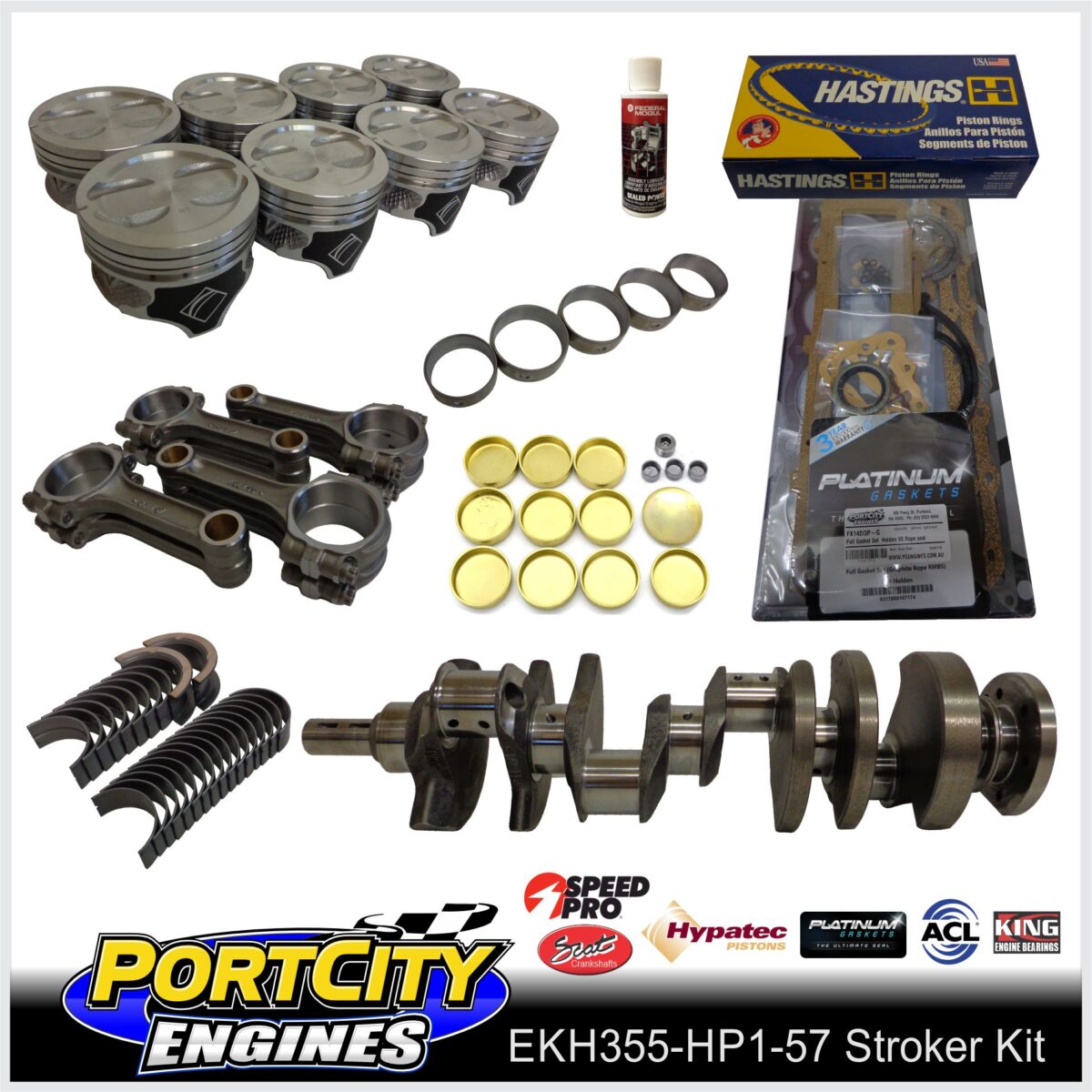 Scat Stroker Engine Kit Holden V8 308 355 Red Engine HT HG HQ HJ HX HZ 5.7” Rods