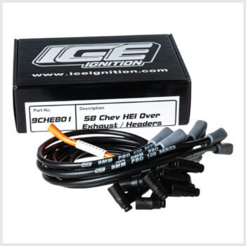 Ice Ignition Chev SB 283 305 327 350 9mm Leads Over Rocker Cover 90° Plug HEI