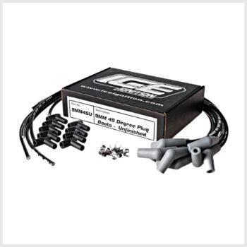 Ice Universal V8 Pro 100 Series 9mm Ignition Lead Kit 45° Plug HEI Unfinished